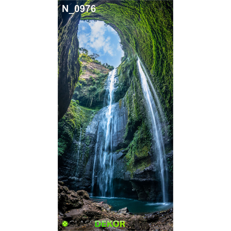 PANEL SZKLANY DO ŁAZIENKI - WODOSPAD GROTA