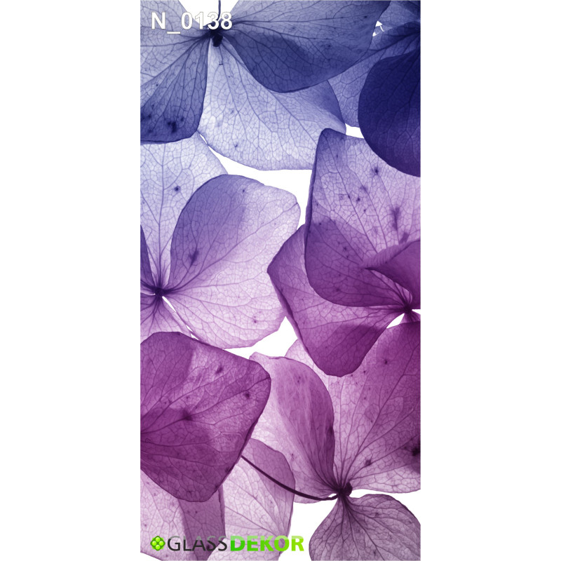 PANEL SZKLANY DO ŁAZIENKI - FIOLETOWE KWIATY