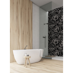 PANEL SZKLANY DO ŁAZIENKI - RÓŻE GRAFIKA