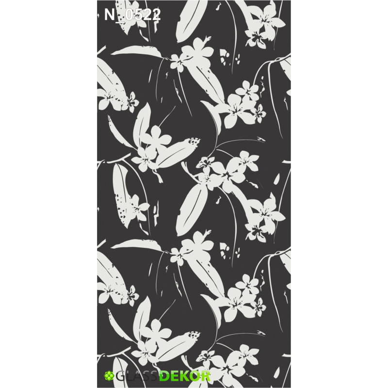 PANEL SZKLANY DO ŁAZIENKI - KWIATY GRAFIKA