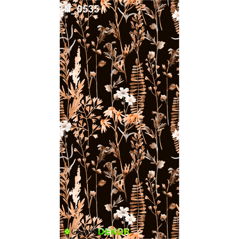 PANEL SZKLANY DO ŁAZIENKI - KWIATY SEPIA