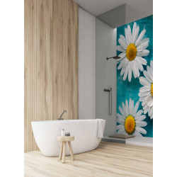 PANEL SZKLANY DO ŁAZIENKI - STOKROTKI