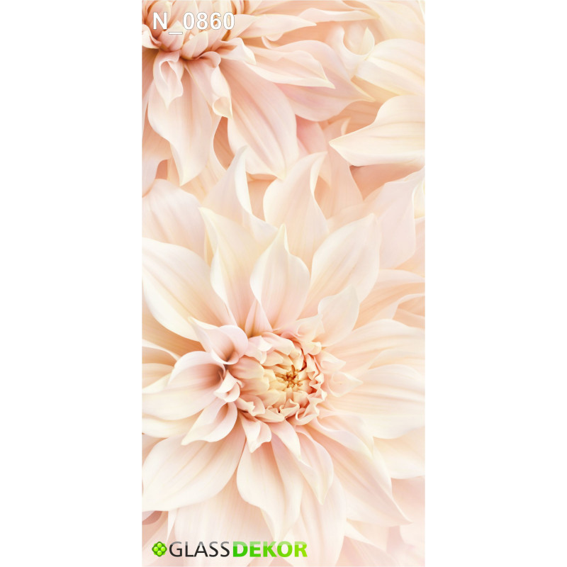 PANEL SZKLANY DO ŁAZIENKI - KWIAT PŁATKI