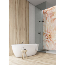 PANEL SZKLANY DO ŁAZIENKI - KWIAT PŁATKI