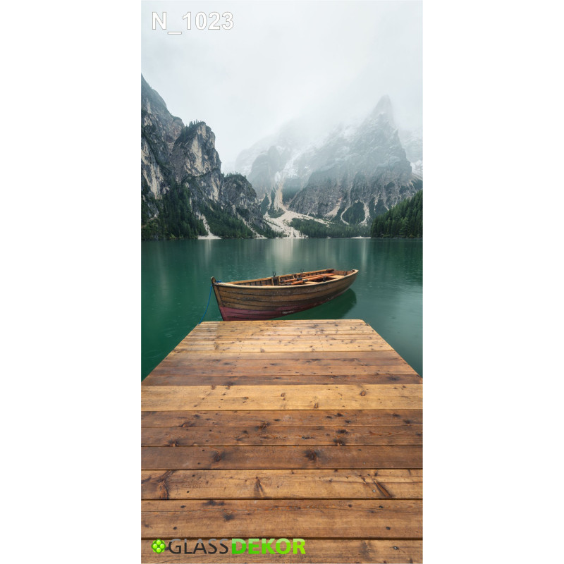 PANEL SZKLANY DO ŁAZIENKI - GÓRY JEZIORO