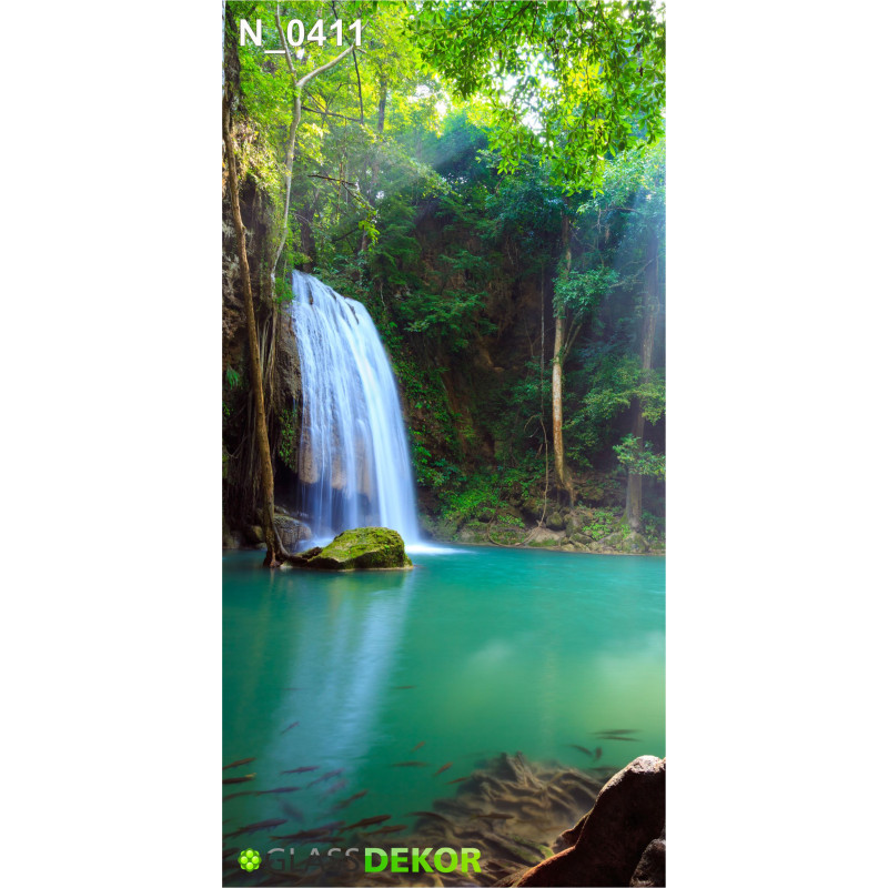 PANEL SZKLANY DO ŁAZIENKI - WODOSPAD II