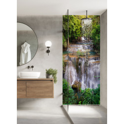 PANEL SZKLANY DO ŁAZIENKI - WODOSPAD IV