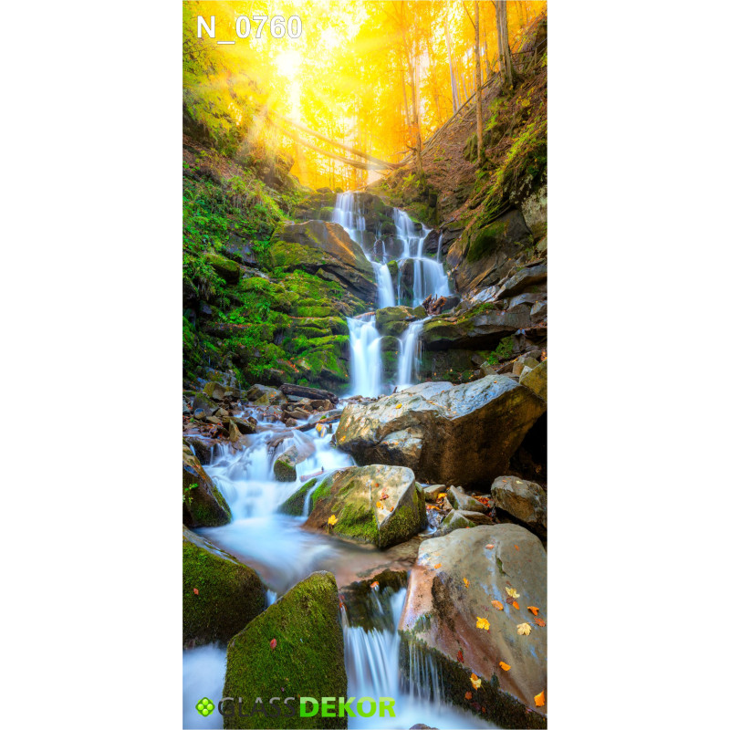 PANEL SZKLANY DO ŁAZIENKI - WODOSPAD VI