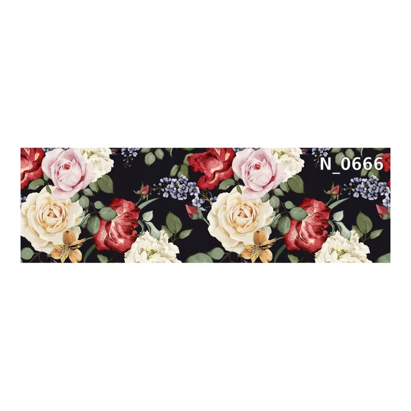 PANEL SZKLANY DO KUCHNI 200x50 cm RÓŻE DEKOR