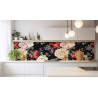PANEL SZKLANY DO KUCHNI 200x50 cm RÓŻE DEKOR