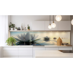 PANEL SZKLANY DO KUCHNI 200x50 cm LILIE
