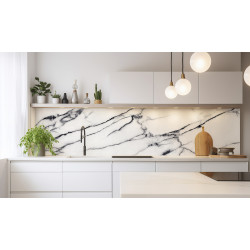 PANEL SZKLANY DO KUCHNI 200x50 cm MARMUR