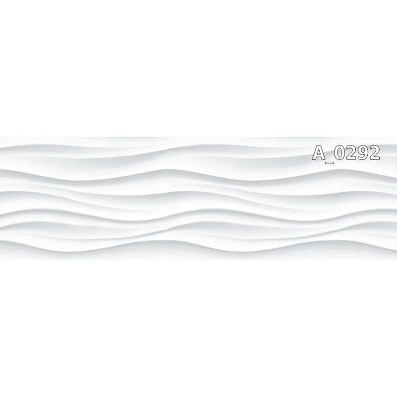 PANEL SZKLANY DO KUCHNI 200x50 cm FALE BIAŁE