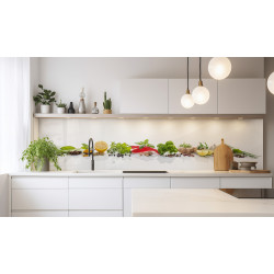 PANEL SZKLANY DO KUCHNI 200x50 cm PRZYPRAWY
