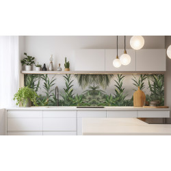 PANEL SZKLANY DO KUCHNI 200x50 cm DŻUNGLA