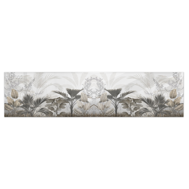 PANEL SZKLANY DO KUCHNI 200x50 cm PALMY LIŚCIE