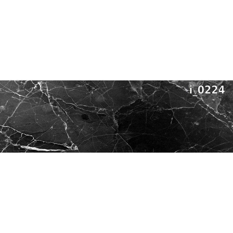 PANEL SZKLANY DO KUCHNI 200x50 cm CZARNY MARMUR