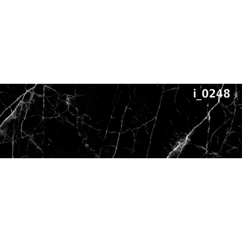 PANEL SZKLANY DO KUCHNI 200x50 cm CZARNY MARMUR KAMIEŃ