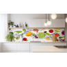 PANEL SZKLANY DO KUCHNI 200x50 cm OWOCE
