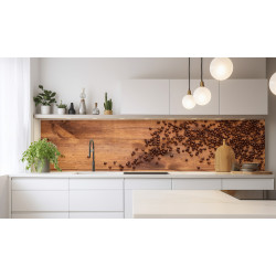 PANEL SZKLANY DO KUCHNI 200x50 cm ZIARNA KAWY