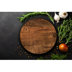 Deska szklana okrągła Drewno