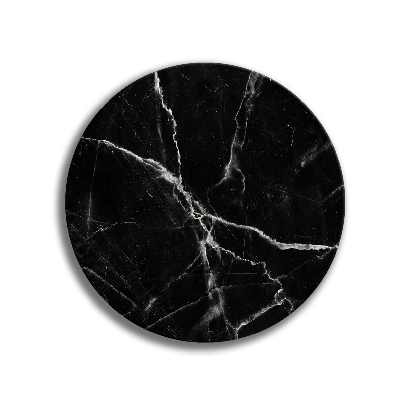 Deska szklana okrągła Czarny Marmur