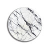 Deska szklana okrągła Marmur Biały