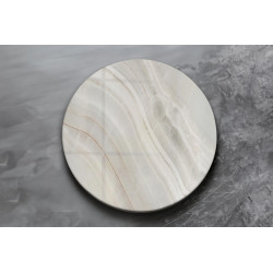 Deska szklana okrągła Marmur Jasny