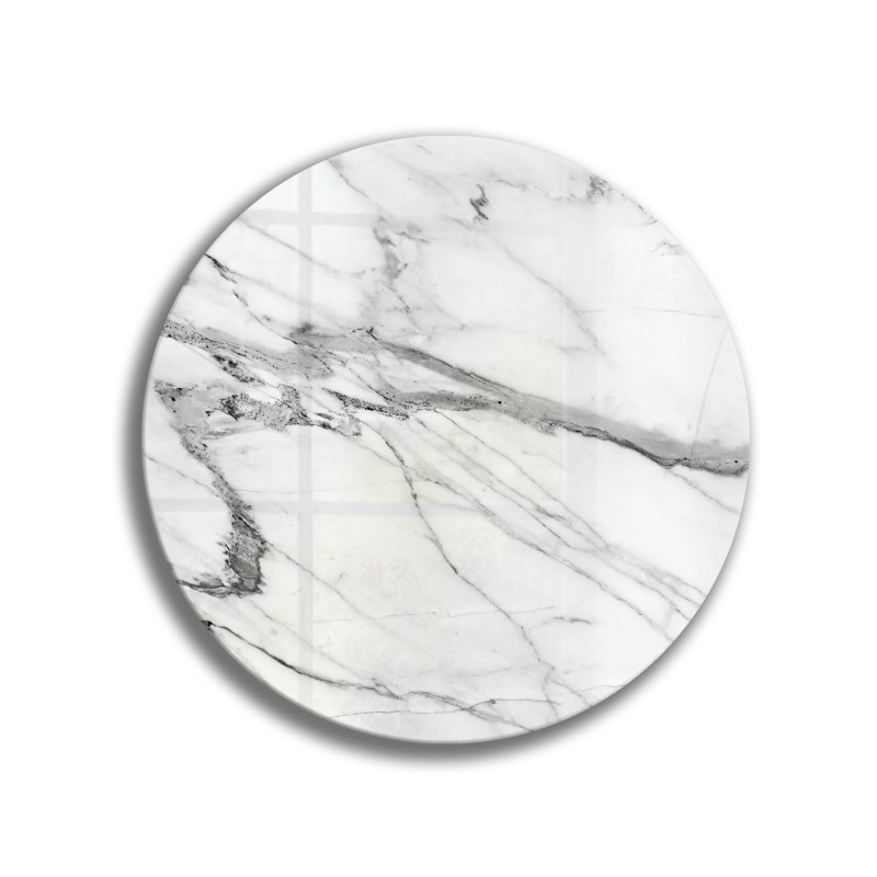 Deska szklana okrągła Marmur