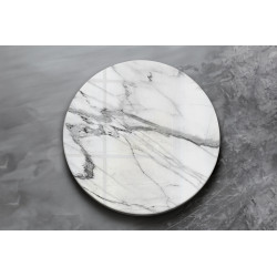 Deska szklana okrągła Marmur