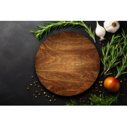 Deska szklana okrągła Wood