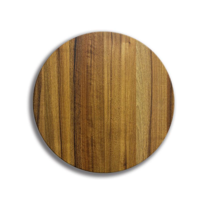 Deska szklana okrągła Drewno Pasy