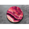 Deska szklana okrągła Różowy Agat
