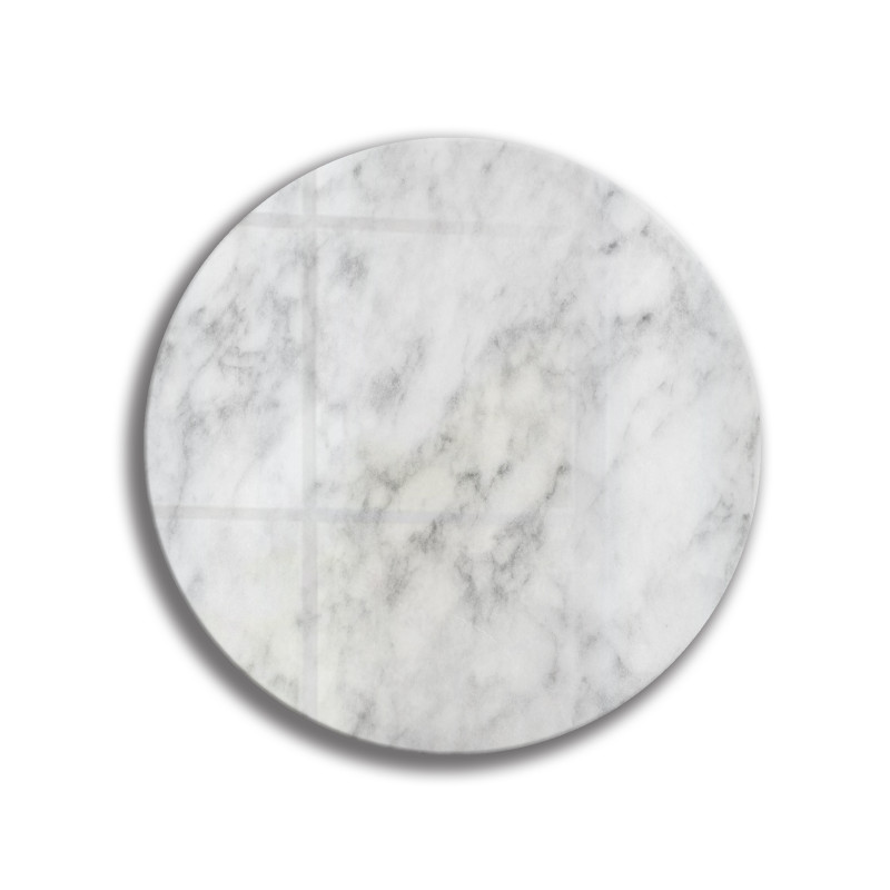 Deska szklana okrągła Szary Marmur
