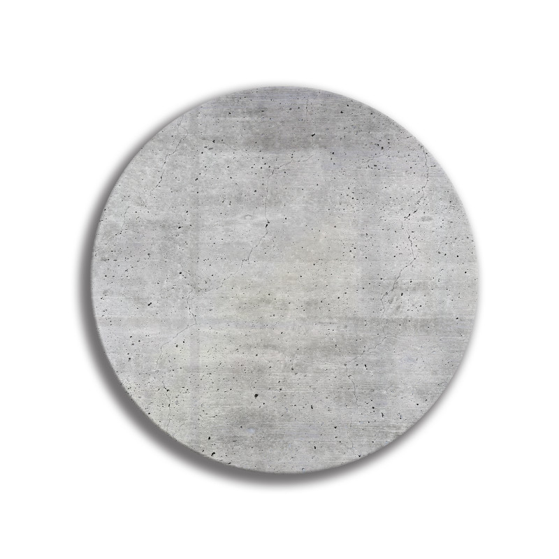 Deska szklana okrągła Beton
