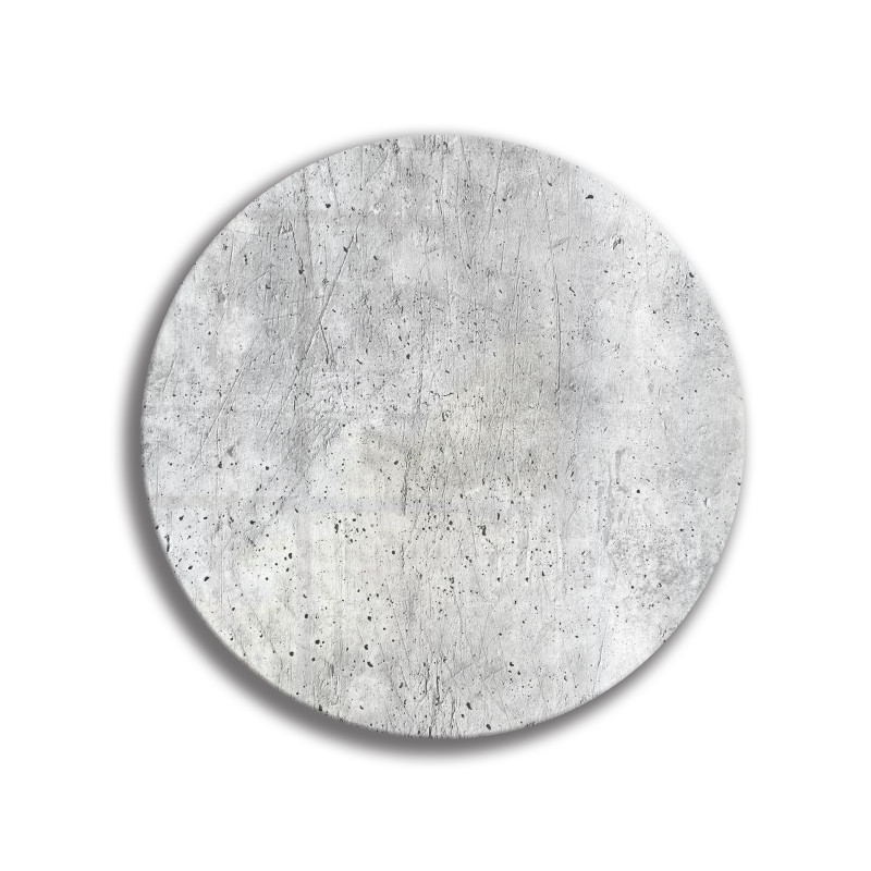 Deska szklana okrągła Beton Jasny