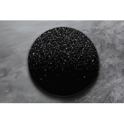 Deska szklana okrągła Czarna Gwiazdki