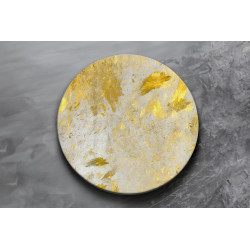 Deska szklana okrągła Złota
