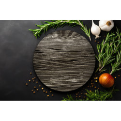 Deska szklana okrągła Ciemna Deska