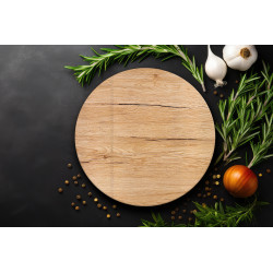 Deska szklana okrągła Tekstura Drewna