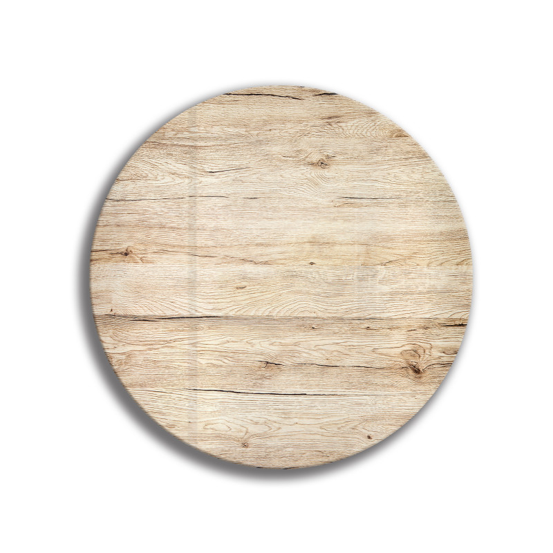 Deska szklana okrągła Faktura Drewna