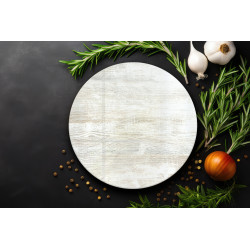 Deska szklana okrągła Białe Drewno