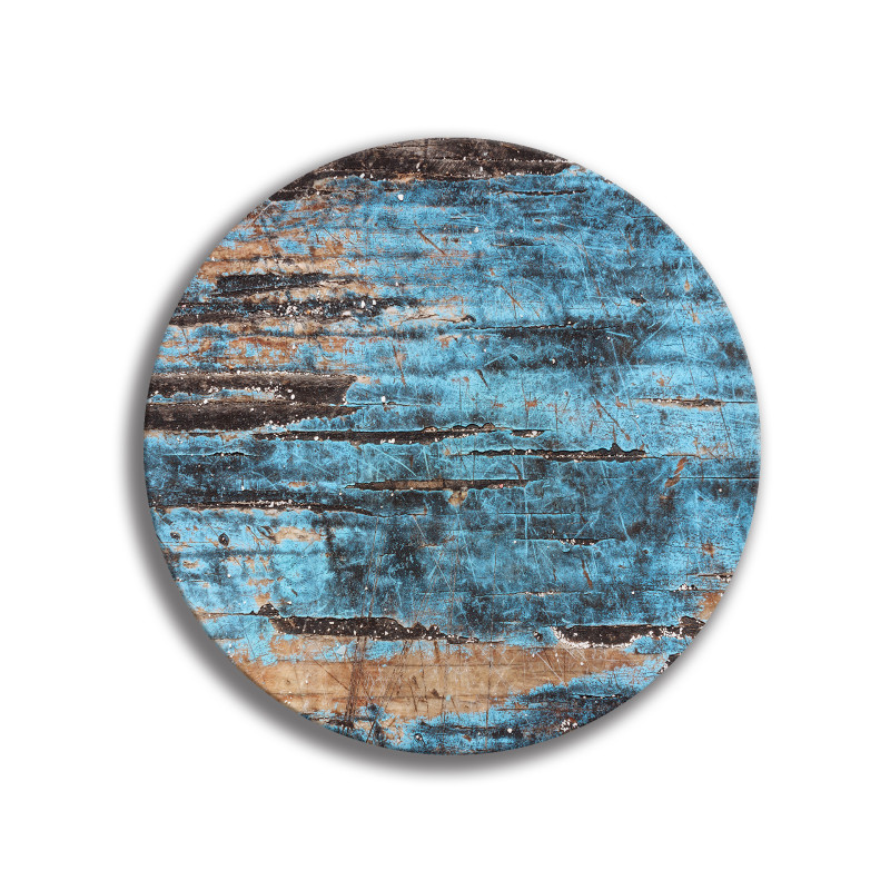 Deska szklana okrągła Niebieska Deska