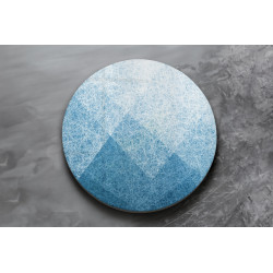 Deska szklana okrągła Niebieska Tekstura