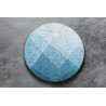Deska szklana okrągła Niebieska Tekstura