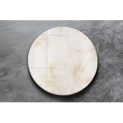 Deska szklana okrągła Marmur Beżowy v2