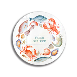 Deska szklana okrągła Owoce...