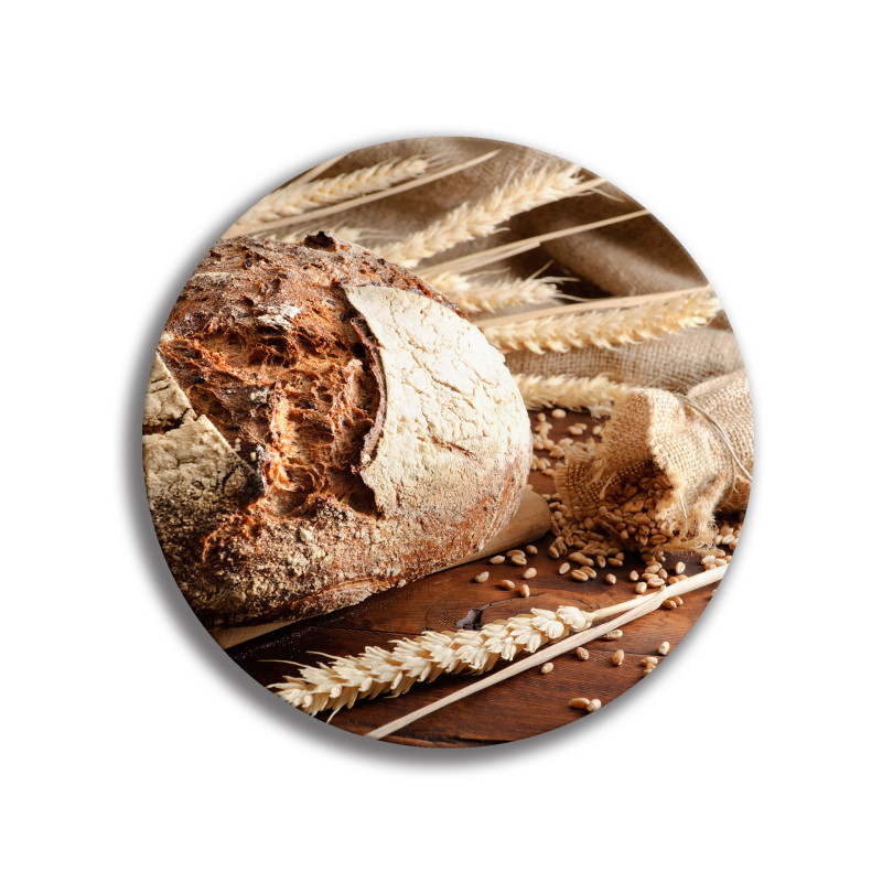 Deska szklana okrągła Chleb