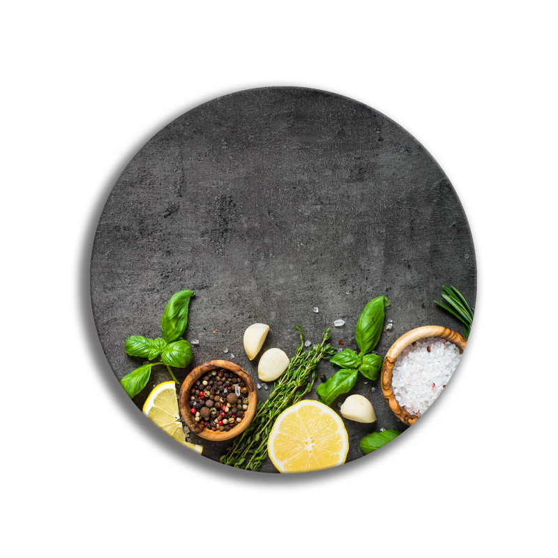 Deska szklana okrągła Przyprawy