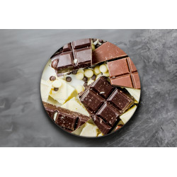 Deska szklana okrągła Czekolada